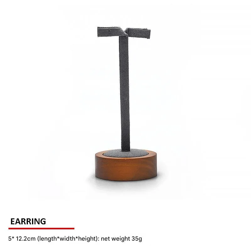 Jewelry Display Stand Set Grey Color & Microfiber, Wood Material DS161-c