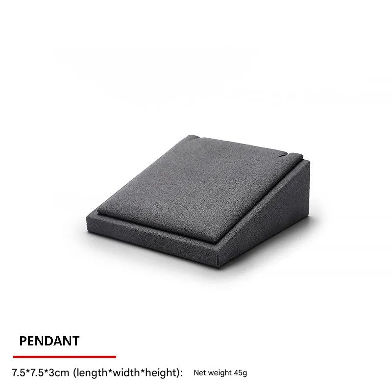 Jewelry Display Stand Set Grey Color & Microfiber, Wood Material DS161-d