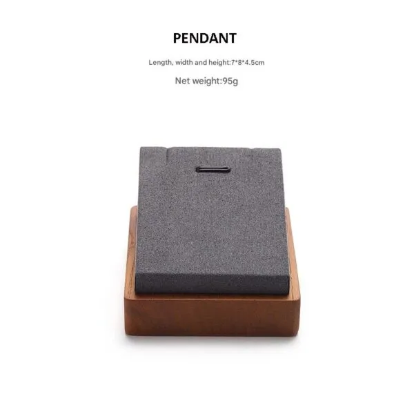 Jewelry Display Stand Set Grey Color & Microfiber, Wood Material DS161-e Jewelry Display Stand Set Grey Color & Microfiber, Wood Material DS161-e