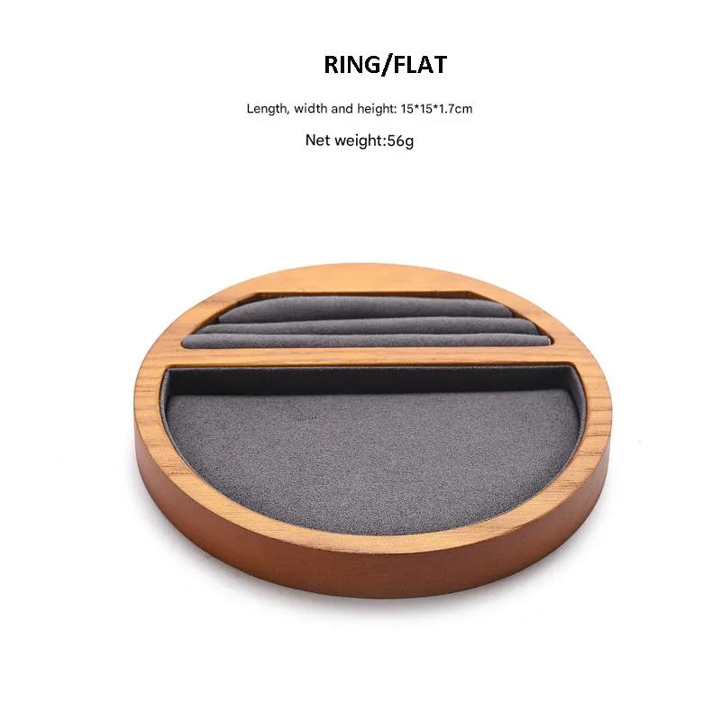 Jewelry Display Stand Set Grey Color & Microfiber, Wood Material DS161-r