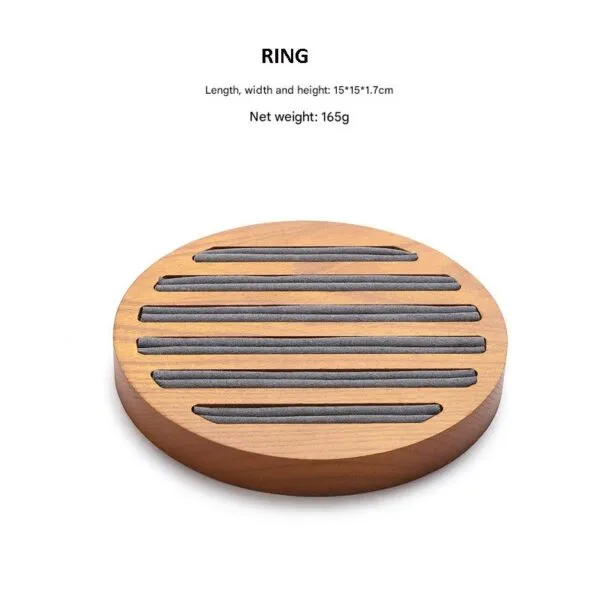 Jewelry Display Stand Set Grey Color & Microfiber, Wood Material DS161-s Jewelry Display Stand Set Grey Color & Microfiber, Wood Material DS161-s