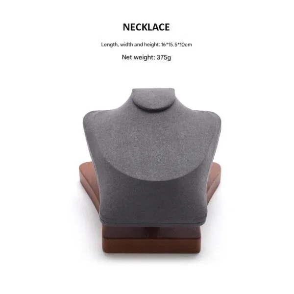 Jewelry Display Stand Set Grey Color & Microfiber, Wood Material DS161-t Jewelry Display Stand Set Grey Color & Microfiber, Wood Material DS161-t