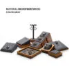Jewelry Display Stand Set Grey Color & Microfiber, Wood Material DS161-v Jewelry Display Stand Set Grey Color & Microfiber, Wood Material DS161-v
