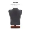 Jewelry Display Stand Set Grey Color & Microfiber, Wood Material DS161-w Jewelry Display Stand Set Grey Color & Microfiber, Wood Material DS161-w