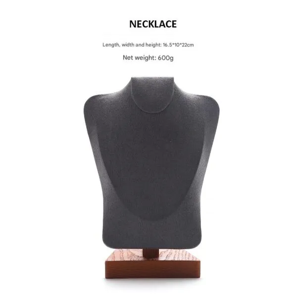Jewelry Display Stand Set Grey Color & Microfiber, Wood Material DS161-w Jewelry Display Stand Set Grey Color & Microfiber, Wood Material DS161-w