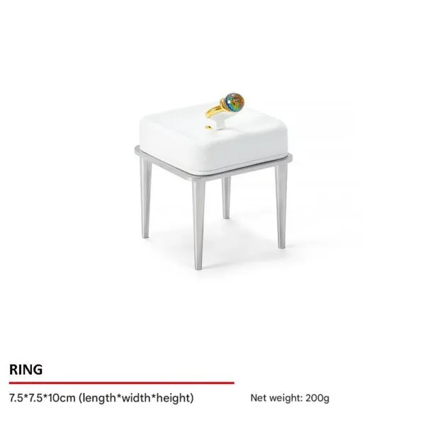 Jewelry Display Stand Set White Color & Microfiber, Meta Material DS156-aa Jewelry Display Stand Set White Color & Microfiber, Meta Material DS156-aa