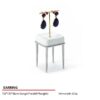 Jewelry Display Stand Set White Color & Microfiber, Meta Material DS156-ab