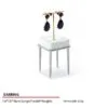Jewelry Display Stand Set White Color & Microfiber, Meta Material DS156-ab Jewelry Display Stand Set White Color & Microfiber, Meta Material DS156-ab