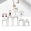 Jewelry Display Stand Set White Color & Microfiber, Meta Material DS156-ae Jewelry Display Stand Set White Color & Microfiber, Meta Material DS156-ae