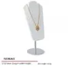Jewelry Display Stand Set White Color & Microfiber, Meta Material DS156-d Jewelry Display Stand Set White Color & Microfiber, Meta Material DS156-d