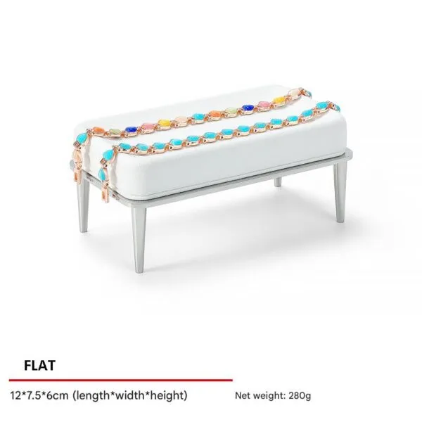 Jewelry Display Stand Set White Color & Microfiber, Meta Material DS156-e Jewelry Display Stand Set White Color & Microfiber, Meta Material DS156-e