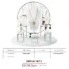Jewelry Display Stand Set White Color & Microfiber, Meta Material DS156-n Jewelry Display Stand Set White Color & Microfiber, Meta Material DS156-n