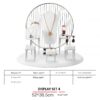 Jewelry Display Stand Set White Color & Microfiber, Meta Material DS156-o