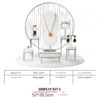 Jewelry Display Stand Set White Color & Microfiber, Meta Material DS156-p