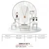 Jewelry Display Stand Set White Color & Microfiber, Meta Material DS156-p Jewelry Display Stand Set White Color & Microfiber, Meta Material DS156-p