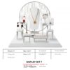 Jewelry Display Stand Set White Color & Microfiber, Meta Material DS156-r