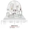 Jewelry Display Stand Set White Color & Microfiber, Meta Material DS156-s Jewelry Display Stand Set White Color & Microfiber, Meta Material DS156-s