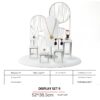 Jewelry Display Stand Set White Color & Microfiber, Meta Material DS156-t