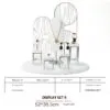 Jewelry Display Stand Set White Color & Microfiber, Meta Material DS156-t Jewelry Display Stand Set White Color & Microfiber, Meta Material DS156-t