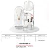 Jewelry Display Stand Set White Color & Microfiber, Meta Material DS156-u