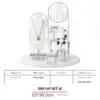 Jewelry Display Stand Set White Color & Microfiber, Meta Material DS156-u Jewelry Display Stand Set White Color & Microfiber, Meta Material DS156-u