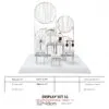 Jewelry Display Stand Set White Color & Microfiber, Meta Material DS156-v Jewelry Display Stand Set White Color & Microfiber, Meta Material DS156-v