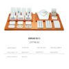 Jewelry Display Stand Set White Orange Color & Leather Material DS171-a