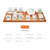 Jewelry Display Stand Set White Orange Color & Leather Material DS171-h