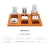 Jewelry Display Stand Set White Orange Color & Leather Material DS171-u