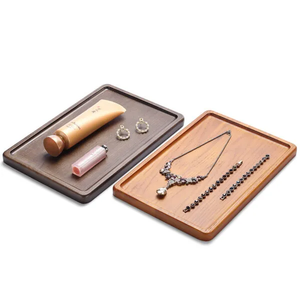 Jewelry Display Tray Beige Multifunction Presentation Flat Tray & Metal Material TR043-i
