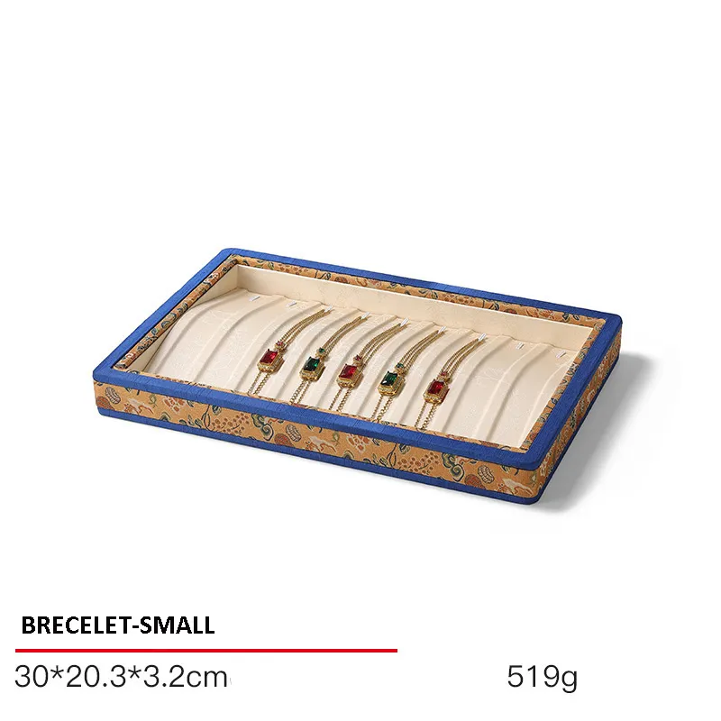 Jewelry Display Tray Beige Multifunction Presentation Trays Pendant, Ring Bracelet, Bangle, Brooch, Flat Tray & Fabric TR042-k