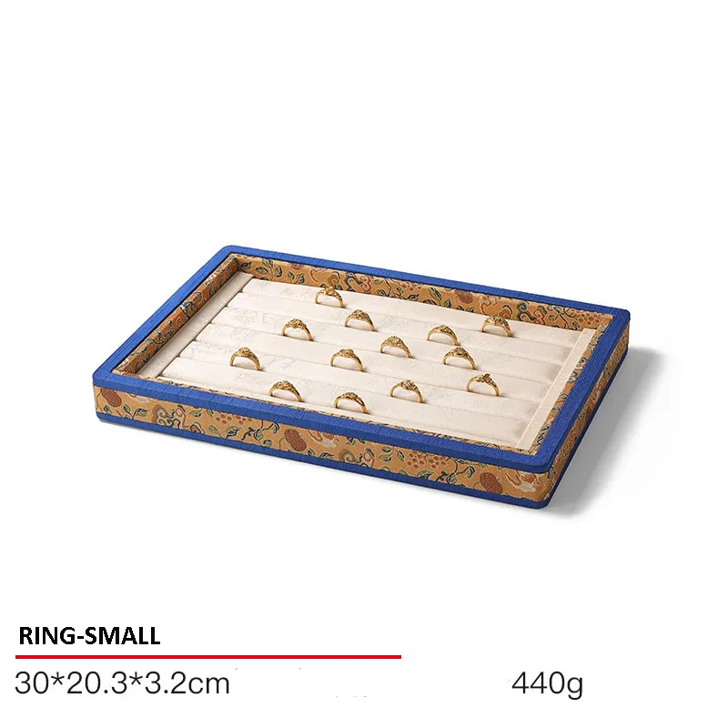 Jewelry Display Tray Beige Multifunction Presentation Trays Pendant, Ring Bracelet, Bangle, Brooch, Flat Tray & Fabric TR042-n