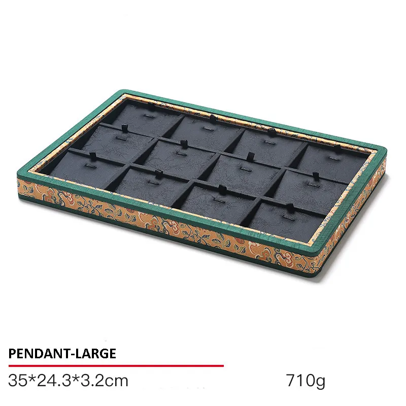Jewelry Display Tray Black Multifunction Presentation Trays Pendant, Ring Bracelet, Bangle, Brooch, Flat Tray & Fabric TR041-e
