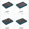 Jewelry Display Tray Dark Coffee Color Multifunction Trays Pendant, Ring, Bangle, Earring, Bracelet, Loose Diamond Tray & Leather TR050-d