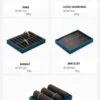 Jewelry Display Tray Dark Coffee Color Multifunction Trays Pendant, Ring, Bangle, Earring, Bracelet, Loose Diamond Tray & Leather TR050-e