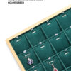 Jewelry Display Tray Green Multifunction Trays Pendant, Ring, Bangle, Brooch, Bracelet, Flat Tray & Microfiber, Wood TR048-k