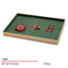 Jewelry Display Tray Green Multifunction Trays Pendant, Ring, Bangle, Flat Tray & Microfiber, Metal TR047-g