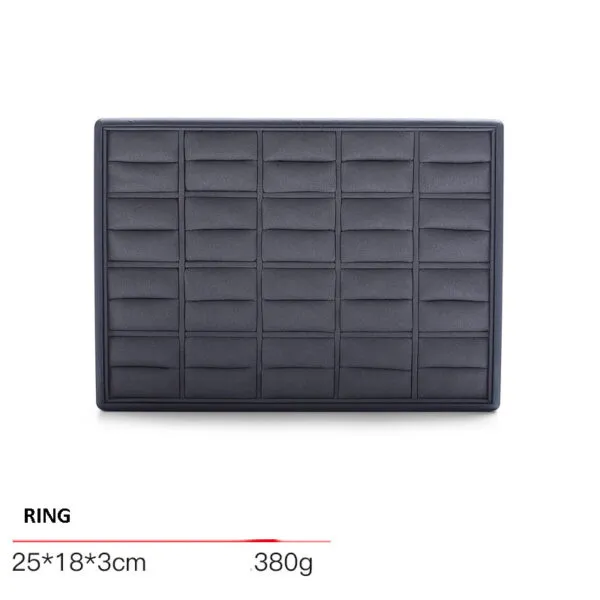 Jewelry Display Tray Grey Multifunction Trays Pendant, Ring Bracelet, Flat Tray & Microfiber, Leather TR045-i