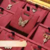 Jewelry Display Tray Red Multifunction Presentation Trays Pendant, Ring Bracelet, Bangle, Brooch, Flat Tray & Fabric TR039-i