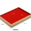 Jewelry Display Tray Red Multifunction Trays Pendant, Ring, Bangle, Earring, Bracelet, Loose Diamond Tray & Microfiber, Wood TR049-c
