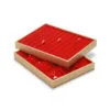 Jewelry Display Tray Red Multifunction Trays Pendant, Ring, Bangle, Earring, Bracelet, Loose Diamond Tray & Microfiber, Wood TR049-i