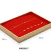 Jewelry Display Tray Red Multifunction Trays Pendant, Ring, Bangle, Earring, Bracelet, Loose Diamond Tray & Microfiber, Wood TR049-l