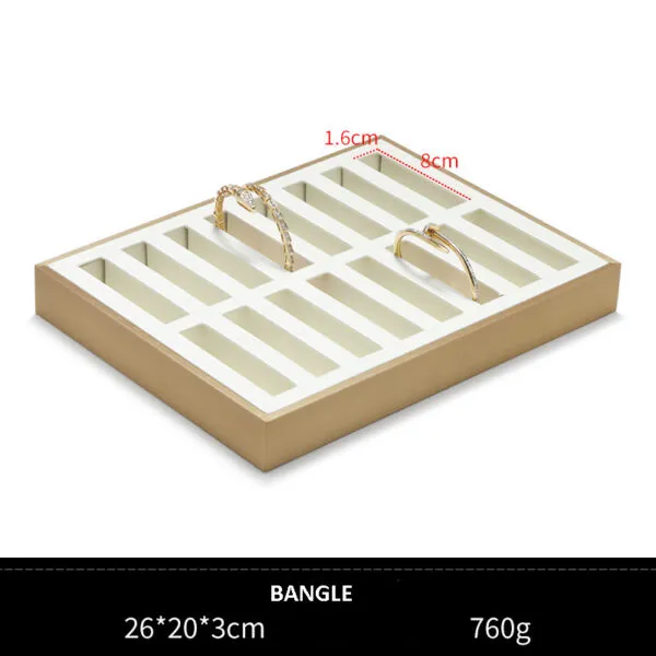 Jewelry Display Tray White Multifunction Trays Chain, Pendant, Ring, Bangle, Earring, Bracelet, Loose Diamond Tray & Leather TR051-b Jewelry Display Tray White Multifunction Trays Chain, Pendant, Ring, Bangle, Earring, Bracelet, Loose Diamond Tray & Leather TR051-b