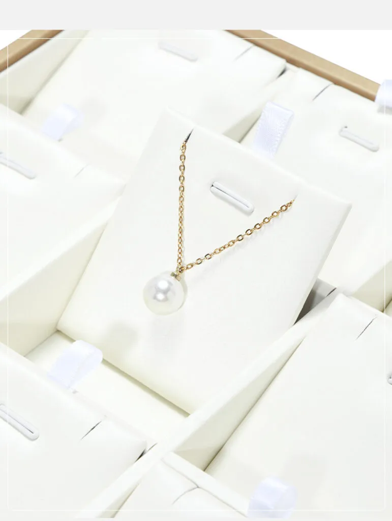 Jewelry Display Tray White Multifunction Trays Chain, Pendant, Ring, Bangle, Earring, Bracelet, Loose Diamond Tray & Leather TR051-o