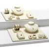 Jewelry Watch Display Stand Set Beige Color & Microfiber Material DS169-h