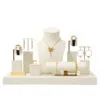 Jewelry Watch Display Stand Set Beige Color & Microfiber Material DS173-aa
