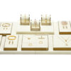 Jewelry Watch Display Stand Set Beige Color & Microfiber, Metal Material DS170-a