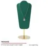 Jewelry and Watch Display Stand Set Green Color & Microfiber, Meta Material DS152-c