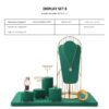 Jewelry and Watch Display Stand Set Green Color & Microfiber, Meta Material DS152-p