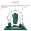 Jewelry and Watch Display Stand Set Green Color & Microfiber, Meta Material DS152-q